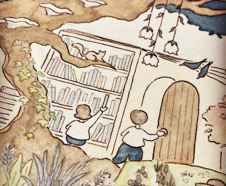 あなたの想いを表現する A3イラスト描きます HPやSNSで使える あたたかみのある水彩画イラスト イメージ2