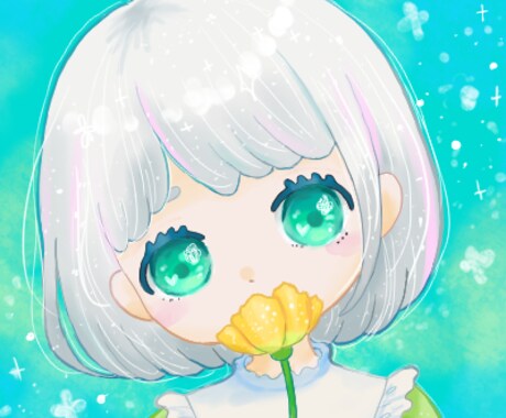 ふんわりキラキラしたゆめかわなイラストを描きます ☆アイコン・ヘッダー・挿絵等☆イメージを丁寧にお伺いします☆ イメージ2