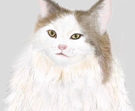 大切なネコちゃんのアートを水彩ペン使って描きます 思い出や性格のカラーを背景に反映させます♡デジタルアート！ イメージ1