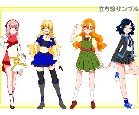 オリジナルキャラクター作成します 中〜高校生の男女立ち絵を作成します。 イメージ2