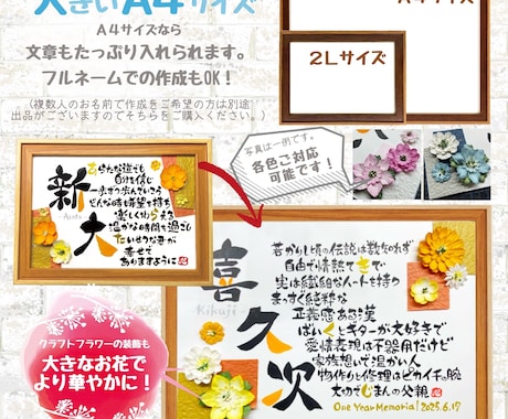 送料込！名前詩協会認定・名入れの贈り物作ります 自由にカスタマイズ♪大切なお名前が世界に一つの母の日ギフト イメージ2