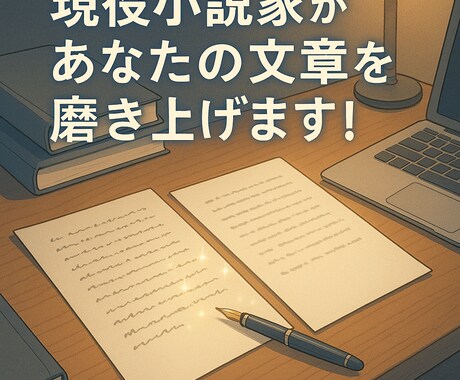 現役小説家があなたの文章を磨き上げます あなたの想いをもっと魅力的に。読者の心に届く「伝わる」文章へ イメージ1