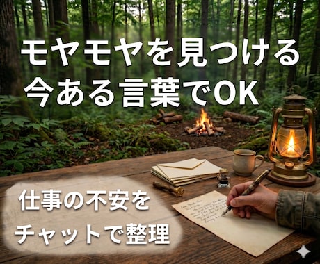 仕事×人間関係の不安をチャットで一緒に整理します うまく話せなくてもOK! 今ある言葉から一緒に整理します イメージ1