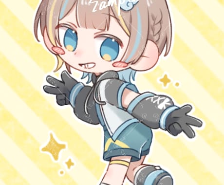 かわいいに特化！笑顔になれるミニキャラ描きます ココナラ実績作り中✨気軽にご相談ください イメージ2