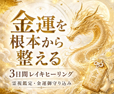 金運霊視×レイキヒーリングで金運を根本から整えます イメージ1