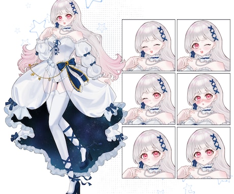 VTuber立ち絵、キャラデザ描きます オリジナル衣装であなたの可愛いを引き出します！ イメージ2