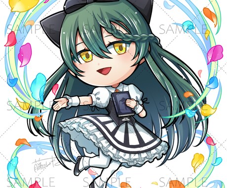 ソシャゲ風SDキャラクターイラストを制作します あなたのオリキャラをデフォルメ化しませんか？ イメージ2