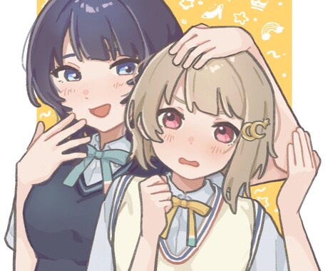 かわいめの絵柄でイラスト描きます 鉛筆風の線画でゆるめの雰囲気が好きな方へ イメージ2