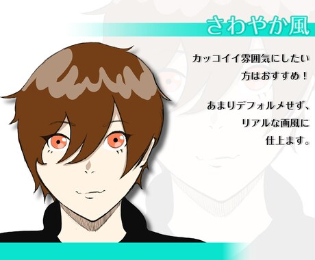 2種類の画風のうちで、お好きなアイコンを制作します SNS/ブログ等で使えるアイコンを、画風に合わせて作成します イメージ2