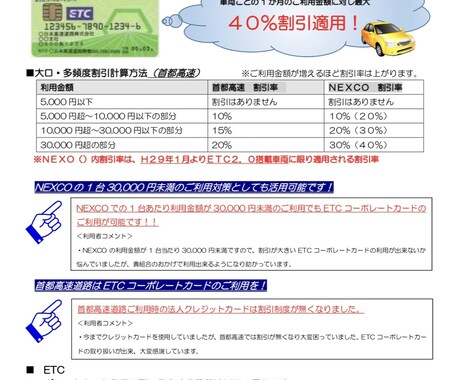ETC料金が安くなる⁈お得な情報をご案内致します イメージ1