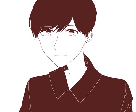 貴方様の好みの単色イラストを描きます 可愛い女の子からかっこいい男の子まで幅広く受け付けます イメージ1