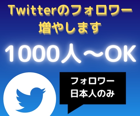 Twitterの日本人フォロワーを増やします Twitter集客・認知・権威性向上に一役買います！ イメージ1