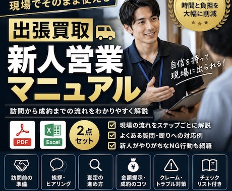 出張買取の新人営業マニュアルを作成します イメージ1