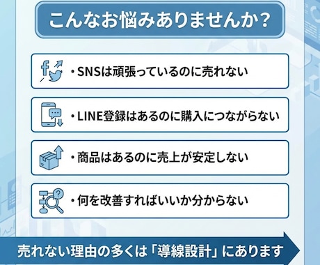売上につながらない原因を診断します｜導線改善します 売れない原因をズバリ特定！あなたの「マーケ導線」徹底健康診断 イメージ2