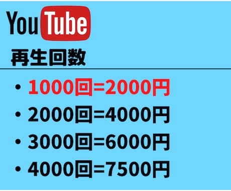 再生＋1000回〜YouTube動画を宣伝致します 再生回数 世界へ拡散【収益化】ユーチューブ 海外からの視聴