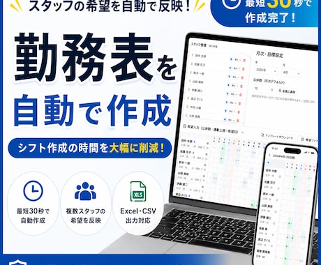 業種対応シフト管理アプリを開発しますます 飲食・小売・介護など業種を問わず対応します イメージ1