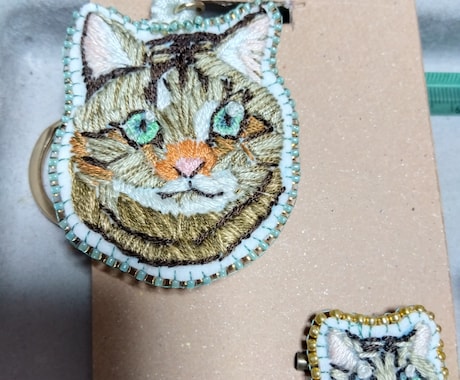 可愛いペットさんの刺繍アクセサリー作ります ナチュラル可愛い刺繍アクセで大切なご家族といつも一緒です イメージ2