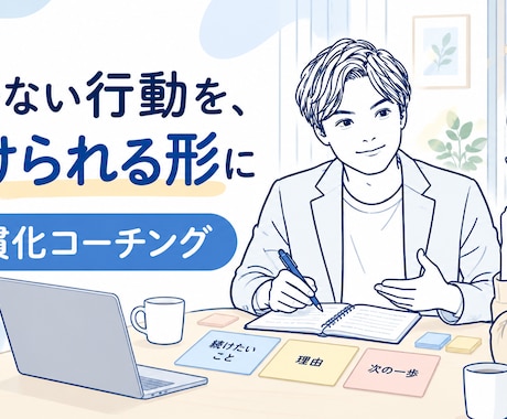 続かない行動を無理なく続ける形に整えます イメージ1