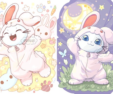 かわいい動物等の一枚絵を描きます お好きな動物やあなたのキャラクターの一枚絵が欲しい方へ イメージ2