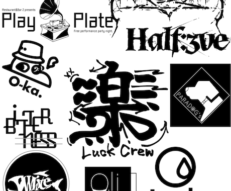 モノクロでシンプルなロゴデザインを制作致します シンプル且つおしゃれな文字ロゴデザインを制作致します。 イメージ1