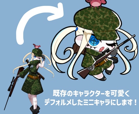 デフォルメイラスト制作致します アイコン等にぴったりのミニキャラをお描きします！ イメージ2