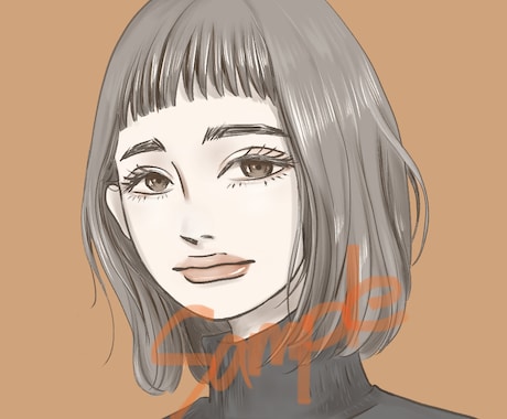 おしゃれなアイコンイラスト描きます 写真を元に、雰囲気のあるアイコン用イラストを作成します。 イメージ1