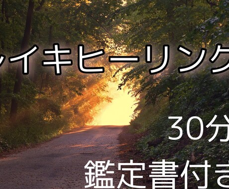 レイキヒーリングを30分間いたします レイキヒーリング30分/鑑定書 イメージ1