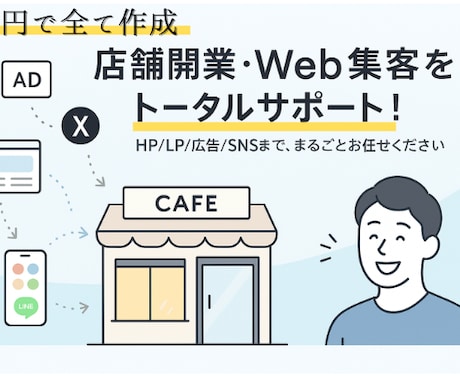 AI×プロ】店舗開業・集客トータルサポートします LP/HP/広告まるごと支援！限定5名様まで対応！ イメージ2