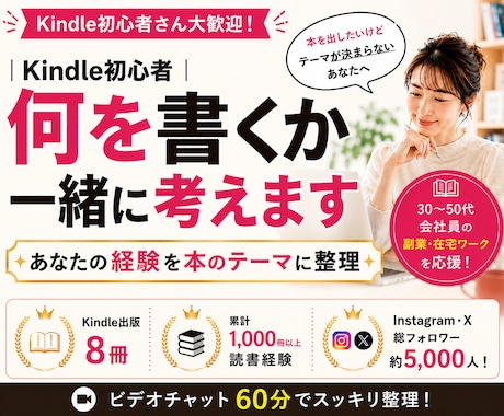 Kindle初心者｜何を書くか一緒に考えます あなたの経験を本のテーマに整理 イメージ1