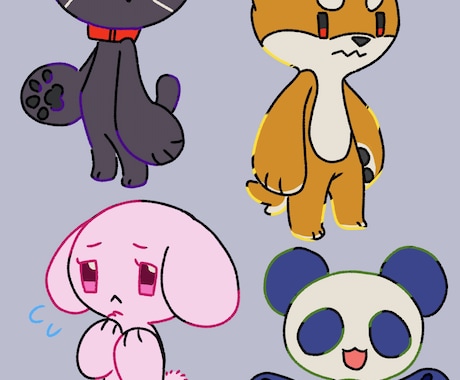 かわいい系キャラクターデザイン描きます イメージ1