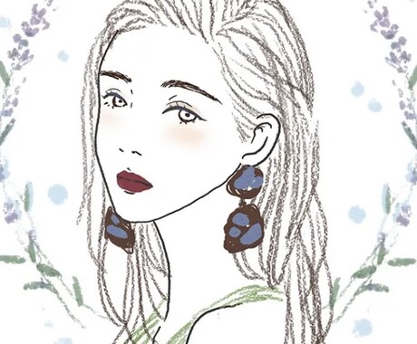 女性向け、大人っぽいおしゃれなイラストを描けます お洒落で線だけシンプルなタッチに仕上げます イメージ1