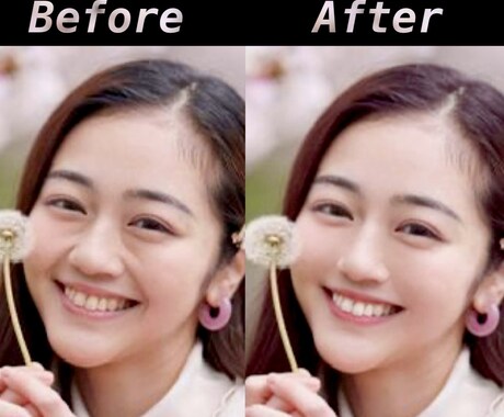 人物写真を綺麗にレタッチ！あなたの希望寄り添います ●1枚1000円●納品後の修正も柔軟に丁寧に対応いたします イメージ2