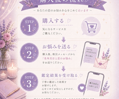 彼の本音と恋の行方を鑑定します 彼の気持ち・恋の未来を優しく読み解きます イメージ2