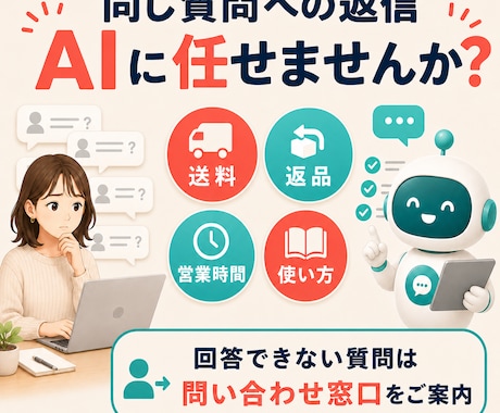 ECのよくある問い合わせをAIで自動対応します EC実務5年｜FAQ20件・資料受領後7日でテスト版 イメージ2