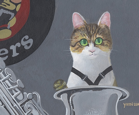 かわいいペットのナイーブアート作成します お気に入りの風景にかわいいペットを擬人化して登場させます イメージ2