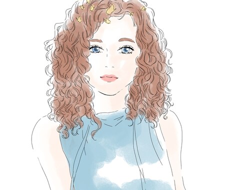 お試し価格♡SNSなどのアイコン水彩風に描きます アイコンやビジネス、プレゼントにピッタリな似顔絵を描きます！ イメージ1