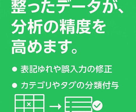 AIではまだ難しいカテゴリ分類を丁寧に行います 文脈を理解し、正確な分類で分析精度を高めます。 イメージ2