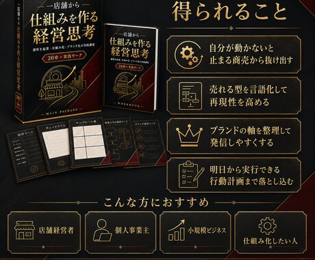 店舗ビジネスを仕組み化します 小規模事業を仕組みで成長させる！ イメージ2