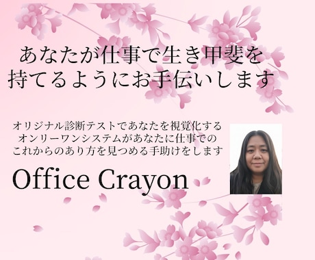 あなたが仕事で生き甲斐を持てるようにお手伝いします オリジナル診断テストで貴方を視覚化するオンリーワンのシステム イメージ1