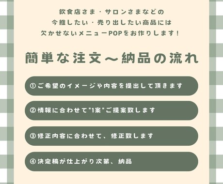 SNSにも！メニュー・POPをお値打ちに作ります 飲食店やサロンなどに欠かせないメニューやPOPを作ります！ イメージ2