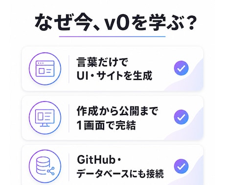 AI歴4年の講師がv0の使い方を教えます バイブコーディング入門｜言葉だけでサイト・UIを制作 イメージ2