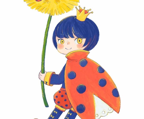 絵本風の可愛い男の子・女の子イラスト描きます メルヘンで可愛いキャラクターイラスト イメージ2