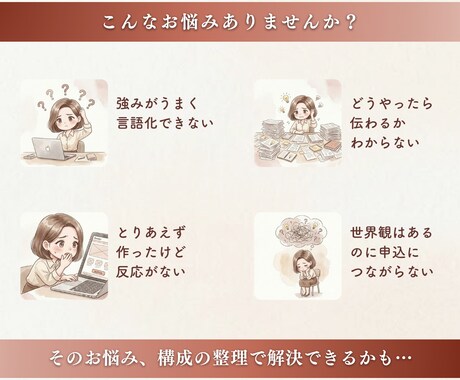 申込まで見据えた構成設計から考えるLPを制作します Canvaで作る女性向けサービス特化の構成×導線デザイン。 イメージ2