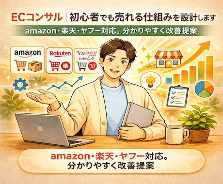ECコンサル｜初心者でも売れる仕組みを設計します amazon・楽天・ヤフー対応。分かりやすく改善提案 イメージ1