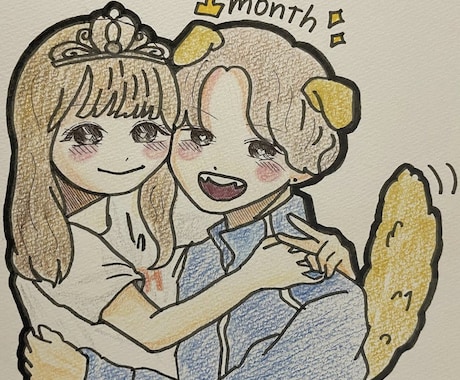 似顔絵や好きなキャラクターとのイラストを描きます SNSのアイコンなどに好みのイラストを使いませんか？ イメージ2