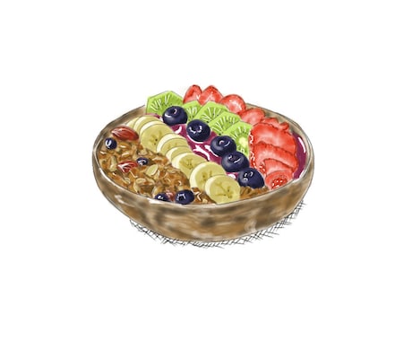 食べ物イラスト描きます メニュー表など写真よりもお洒落な雰囲気になります♪ イメージ2