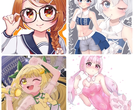 ラフ2案♡一目惚れされるイラスト描きます 歌ってみた・TRPG・Vtuber・グッズ販売に！ イメージ2