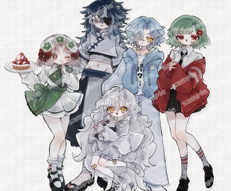 かわいいイラスト制作いたします SNSアイコンやTRPG用立ち絵等のイラストを制作します イメージ2
