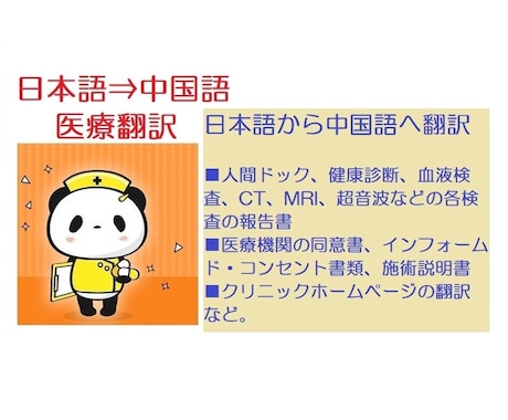 医療翻訳＊日本語→中国語への翻訳を承ります ★医療機関の検査報告書、同意書、説明書、ホームページなど イメージ1