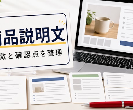 商品説明文と登録前チェックを整えます 売り場目線で伝わる言葉に整えます イメージ1